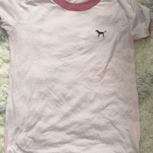 Victoria secret pink ringer tee